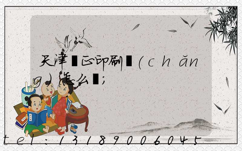 天津頂正印刷廠(chǎng)怎么樣