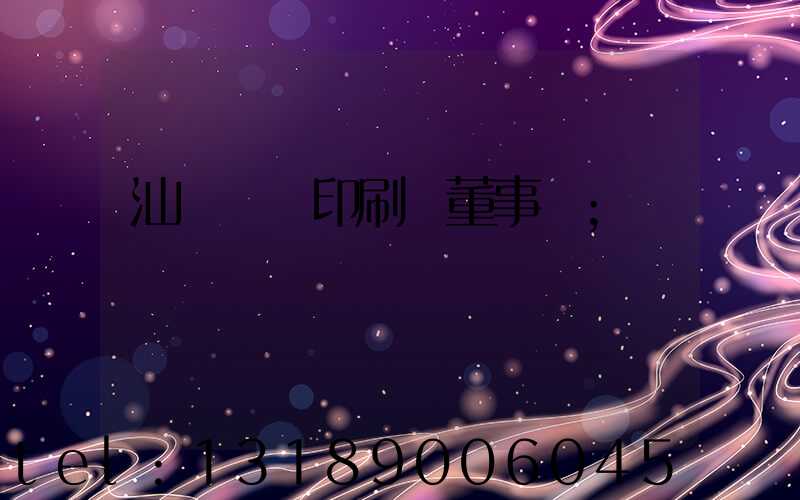 汕頭東風印刷廠董事長
