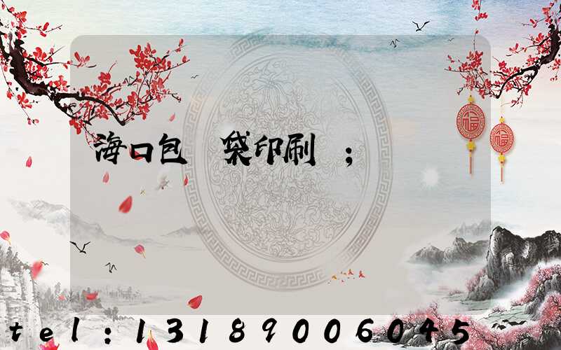 海口包裝袋印刷廠