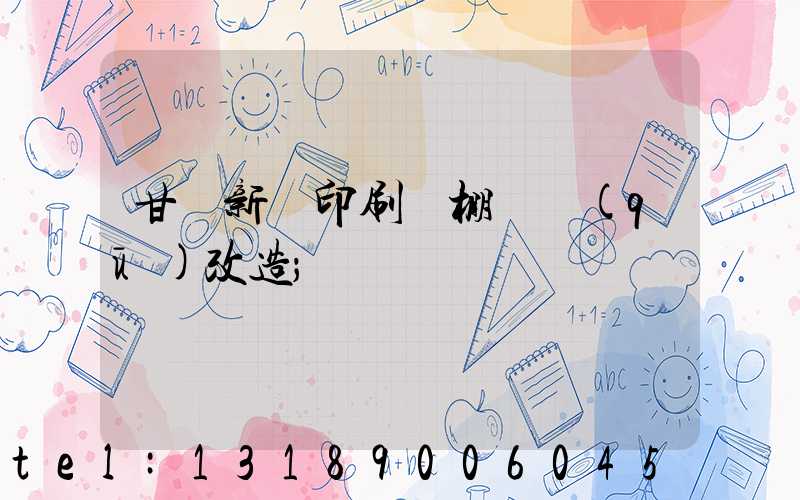 甘肅新華印刷廠棚戶區(qū)改造