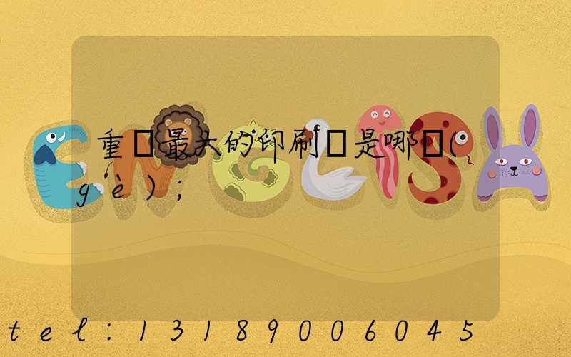 重慶最大的印刷廠是哪個(gè)