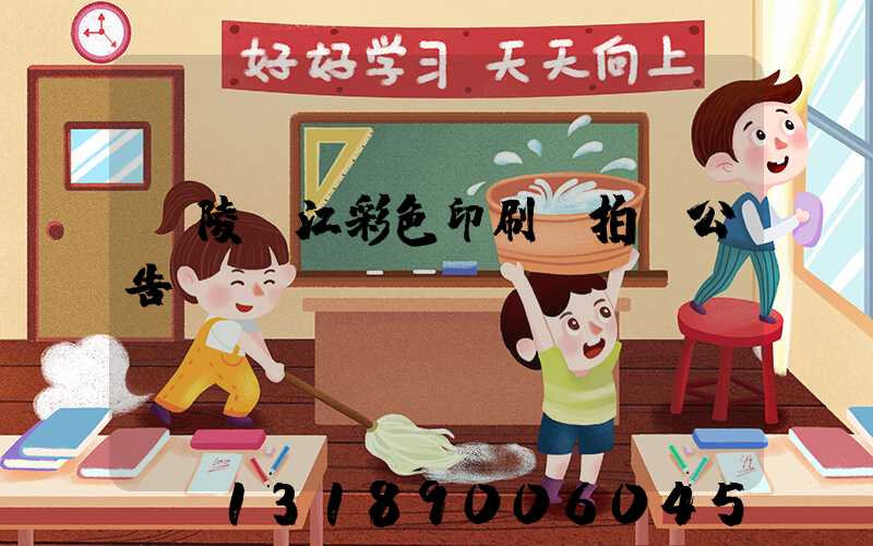 銅陵長江彩色印刷廠拍賣公告