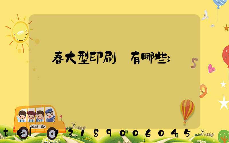 長春大型印刷廠有哪些