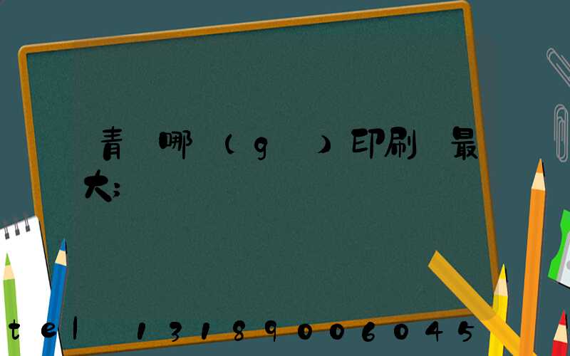 青島哪個(gè)印刷廠最大